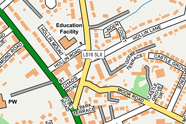 LS16 5LX map - OS OpenMap – Local (Ordnance Survey)