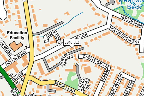 LS16 5LZ map - OS OpenMap – Local (Ordnance Survey)