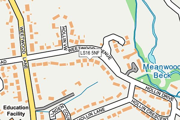 LS16 5NF map - OS OpenMap – Local (Ordnance Survey)