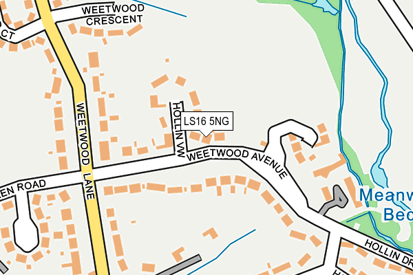 LS16 5NG map - OS OpenMap – Local (Ordnance Survey)
