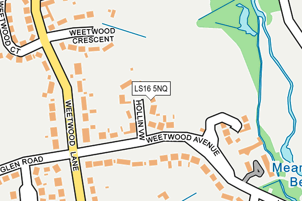 LS16 5NQ map - OS OpenMap – Local (Ordnance Survey)