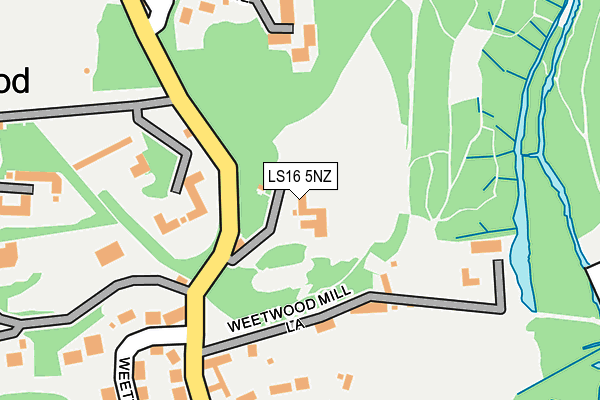 LS16 5NZ map - OS OpenMap – Local (Ordnance Survey)