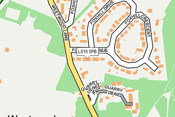 LS16 5PB map - OS OpenMap – Local (Ordnance Survey)