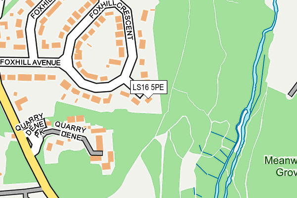 LS16 5PE map - OS OpenMap – Local (Ordnance Survey)
