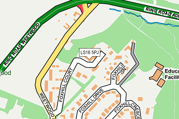 LS16 5PJ map - OS OpenMap – Local (Ordnance Survey)