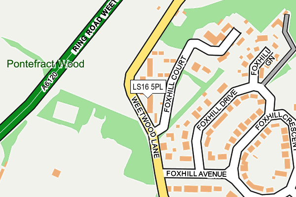 LS16 5PL map - OS OpenMap – Local (Ordnance Survey)