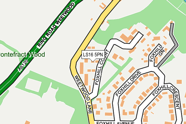 LS16 5PN map - OS OpenMap – Local (Ordnance Survey)