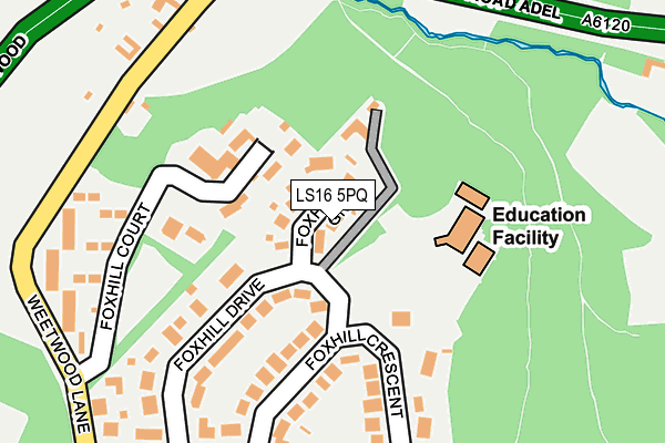 LS16 5PQ map - OS OpenMap – Local (Ordnance Survey)