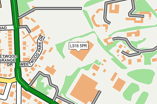 LS16 5PR map - OS OpenMap – Local (Ordnance Survey)