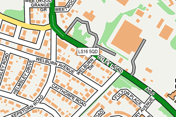 LS16 5QD map - OS OpenMap – Local (Ordnance Survey)