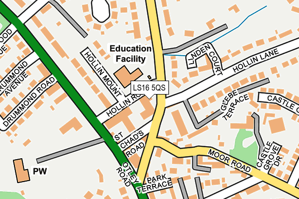 LS16 5QS map - OS OpenMap – Local (Ordnance Survey)