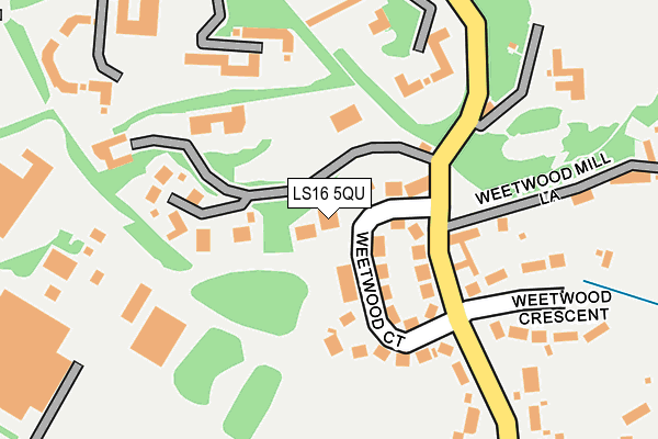 LS16 5QU map - OS OpenMap – Local (Ordnance Survey)