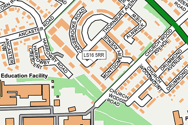 LS16 5RR map - OS OpenMap – Local (Ordnance Survey)