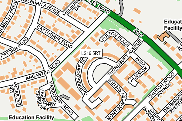 LS16 5RT map - OS OpenMap – Local (Ordnance Survey)