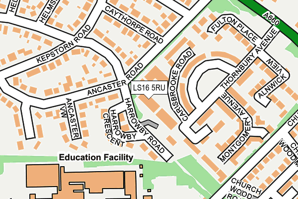 LS16 5RU map - OS OpenMap – Local (Ordnance Survey)