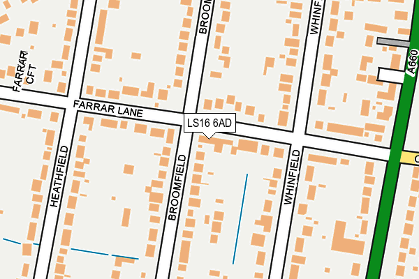 LS16 6AD map - OS OpenMap – Local (Ordnance Survey)