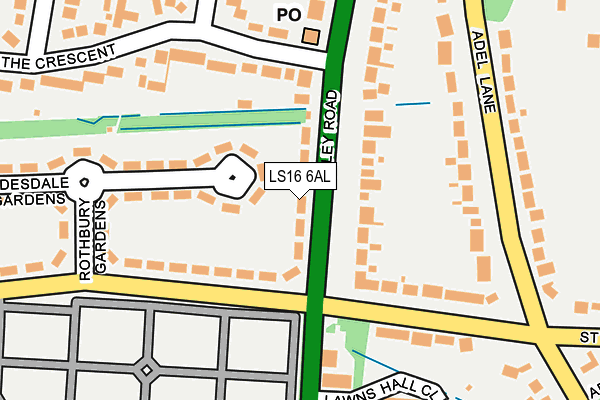 LS16 6AL map - OS OpenMap – Local (Ordnance Survey)