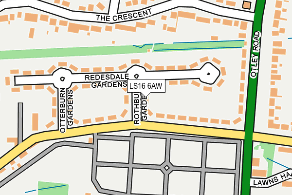 LS16 6AW map - OS OpenMap – Local (Ordnance Survey)