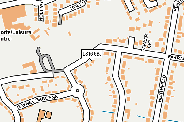 LS16 6BJ map - OS OpenMap – Local (Ordnance Survey)