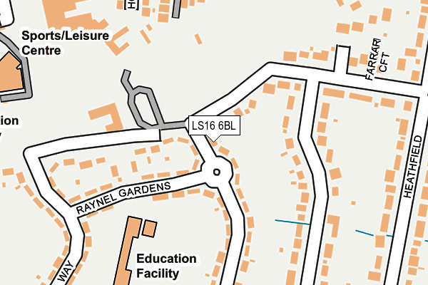 LS16 6BL map - OS OpenMap – Local (Ordnance Survey)