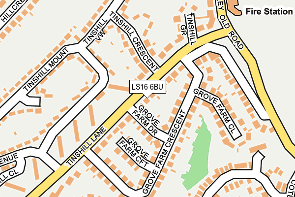LS16 6BU map - OS OpenMap – Local (Ordnance Survey)