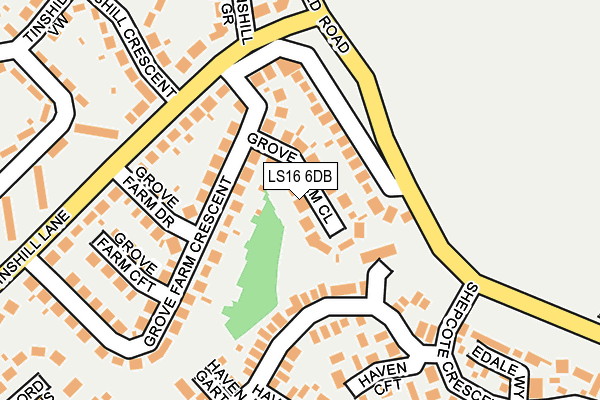 LS16 6DB map - OS OpenMap – Local (Ordnance Survey)