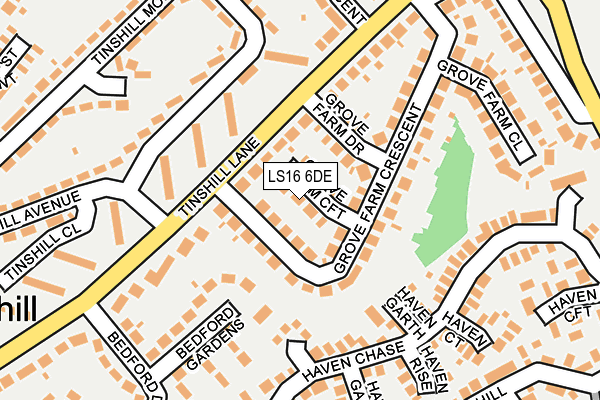 LS16 6DE map - OS OpenMap – Local (Ordnance Survey)