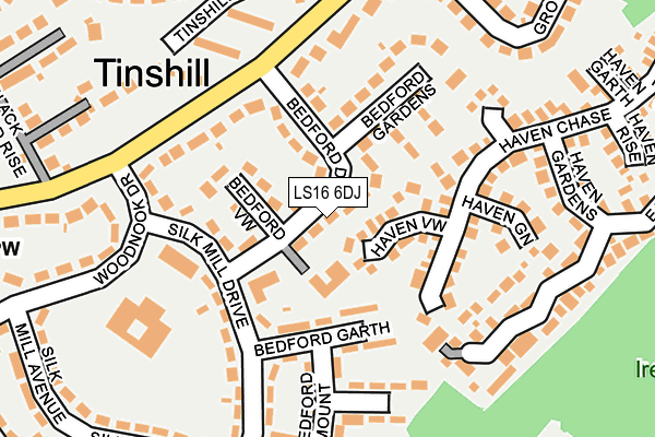 LS16 6DJ map - OS OpenMap – Local (Ordnance Survey)