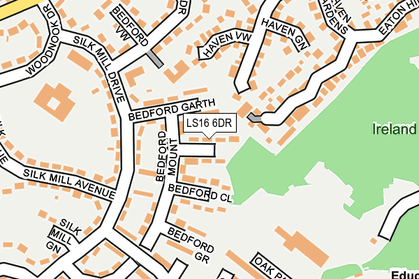 LS16 6DR map - OS OpenMap – Local (Ordnance Survey)
