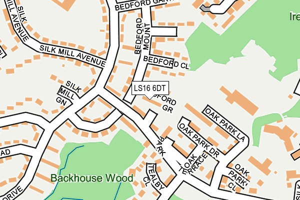 LS16 6DT map - OS OpenMap – Local (Ordnance Survey)