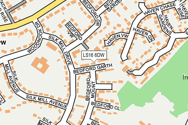 LS16 6DW map - OS OpenMap – Local (Ordnance Survey)