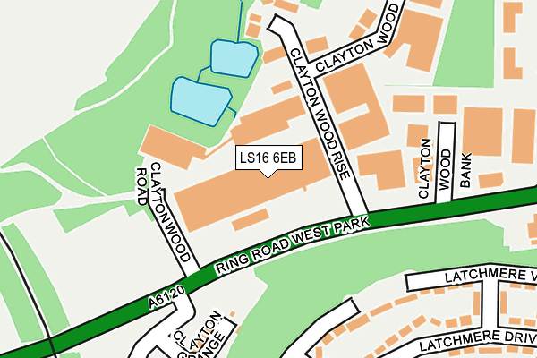 LS16 6EB map - OS OpenMap – Local (Ordnance Survey)