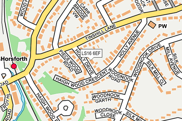 LS16 6EF map - OS OpenMap – Local (Ordnance Survey)