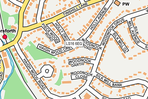 LS16 6EG map - OS OpenMap – Local (Ordnance Survey)