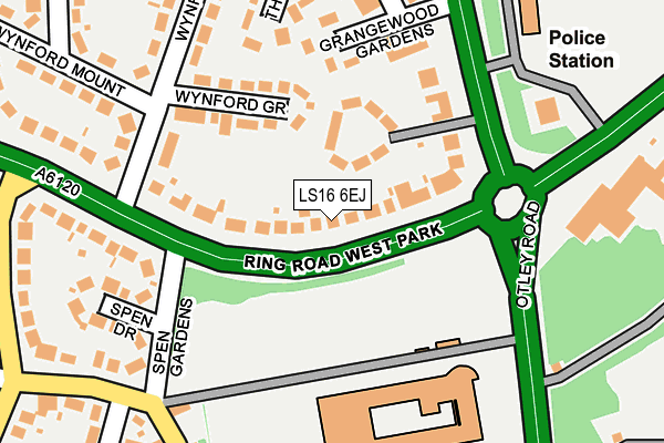 LS16 6EJ map - OS OpenMap – Local (Ordnance Survey)