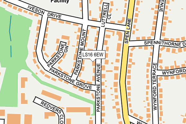 LS16 6EW map - OS OpenMap – Local (Ordnance Survey)