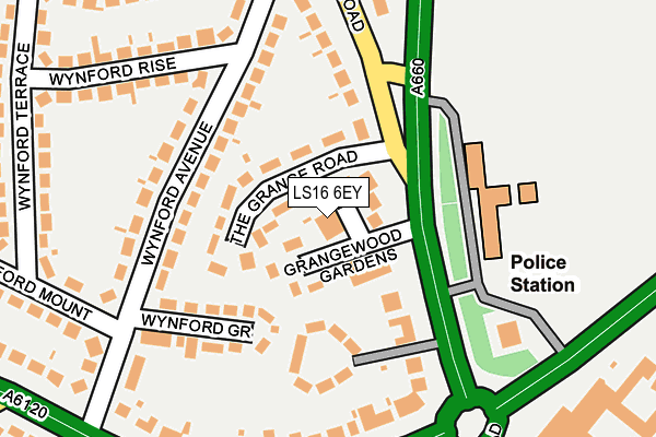 LS16 6EY map - OS OpenMap – Local (Ordnance Survey)