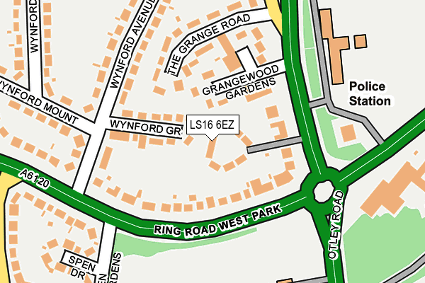 LS16 6EZ map - OS OpenMap – Local (Ordnance Survey)