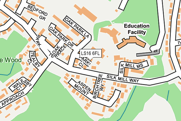 LS16 6FL map - OS OpenMap – Local (Ordnance Survey)