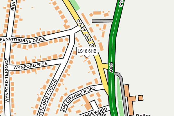 LS16 6HB map - OS OpenMap – Local (Ordnance Survey)