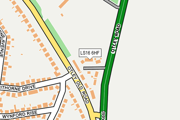 LS16 6HF map - OS OpenMap – Local (Ordnance Survey)