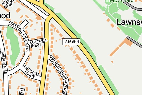 LS16 6HH map - OS OpenMap – Local (Ordnance Survey)