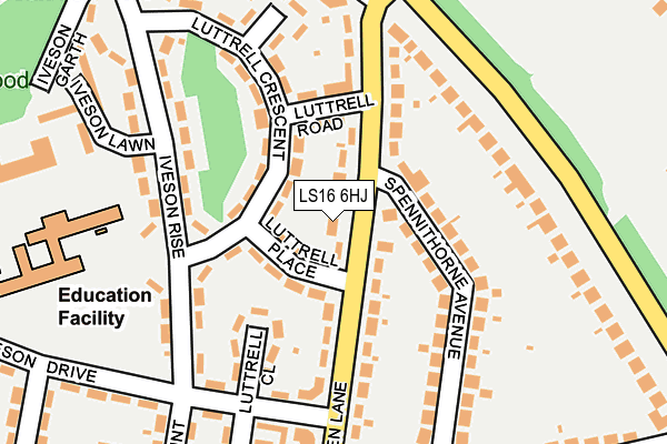 LS16 6HJ map - OS OpenMap – Local (Ordnance Survey)