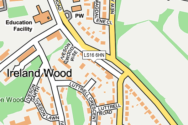 LS16 6HN map - OS OpenMap – Local (Ordnance Survey)