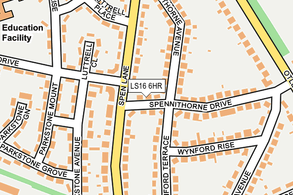 LS16 6HR map - OS OpenMap – Local (Ordnance Survey)