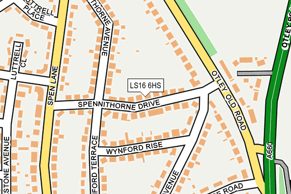 LS16 6HS map - OS OpenMap – Local (Ordnance Survey)