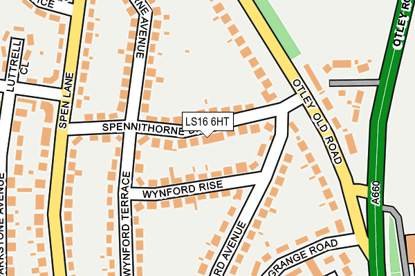 LS16 6HT map - OS OpenMap – Local (Ordnance Survey)