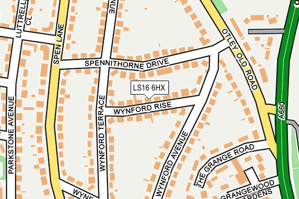 LS16 6HX map - OS OpenMap – Local (Ordnance Survey)