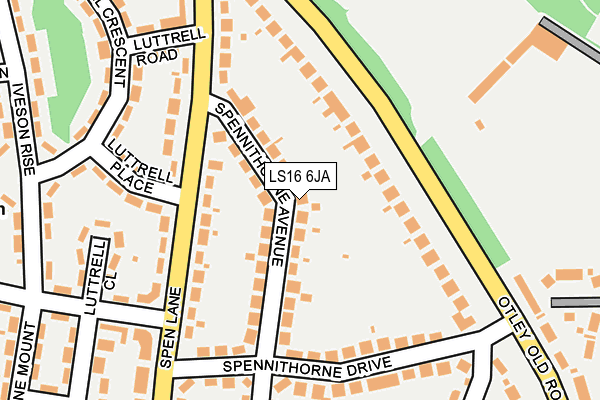 LS16 6JA map - OS OpenMap – Local (Ordnance Survey)