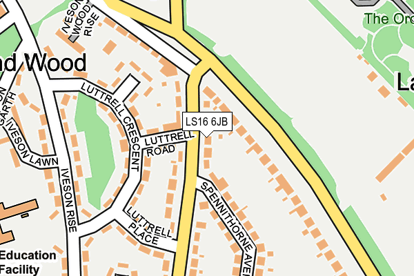 LS16 6JB map - OS OpenMap – Local (Ordnance Survey)